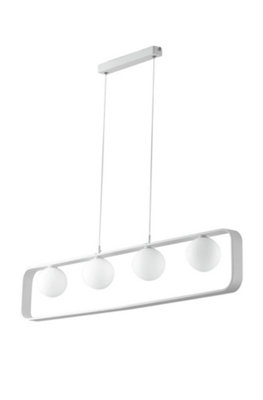 Luminosa Lighting Luminosa Roxy Globe Bar PendantWhiteG9 from B&Q