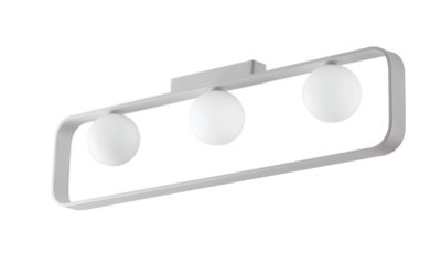 Luminosa Lighting Luminosa Roxy Globe Bar Semi Flush LightWhiteG9 from B&Q