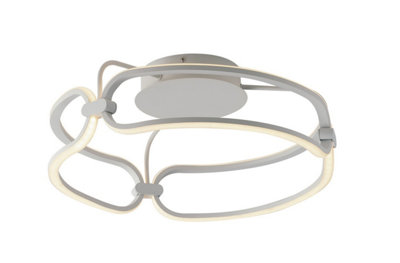 Luminosa Lighting Luminosa Infinity Integrated Led Circular Flush Ceiling Pendant45CmWhite4000K from B&Q