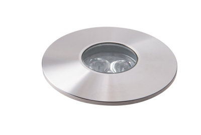 Luminosa Lighting Luminosa Iride Outdoor Led Dimmable Integrated Recessed Ground Lights RgbStainless SteelIp67