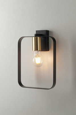 Luminosa Lighting Luminosa Smith Wall Lamp FrameBrushed GoldE27 from B&Q