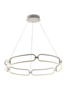Luminosa Lighting Luminosa Infinity Integrated Led Circular Ceiling Pendant60CmWhite4000K from B&Q
