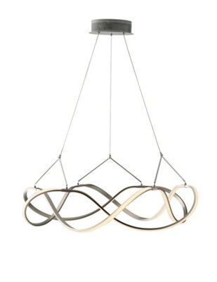 Luminosa Lighting Luminosa Flight Integrated Led Ceiling Pendant, Nickel, 4000K Size 19