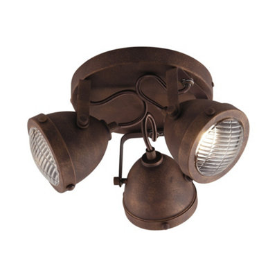 Luminosa Lighting Luminosa Habana 3 Light Spotlight Clusters Rust 30.5X15.5Cm from B&Q
