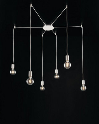 Luminosa Lighting Luminosa Habitat 6 Light Cluster Pendant Ceiling Light White 500Cm from B&Q