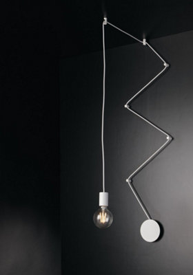 Luminosa Lighting Luminosa Habitat Pendant Ceiling Light White 500Cm from B&Q