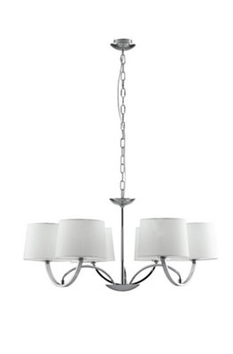 Luminosa Lighting Luminosa Astoria Chandelier 6 LightChromeWhiteE27