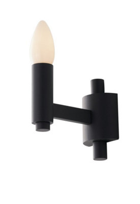 Luminosa Lighting Luminosa Karol Candle Wall LampSlate-GreyE14 from B&Q
