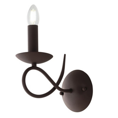 Luminosa Lighting Luminosa Ginevra Candle Wall Light Corten 12X23X21Cm