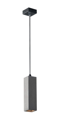 Luminosa Lighting Luminosa Kruk Slim Square Ceiling PendantDark GreyGu10 from B&Q