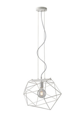 Luminosa Lighting Luminosa Abraxas Globe Cage Ceiling PendantWhiteE27 from B&Q
