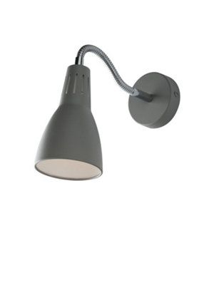 Luminosa Lighting Luminosa Logiko Adjustable Wall Task LampGreyE14