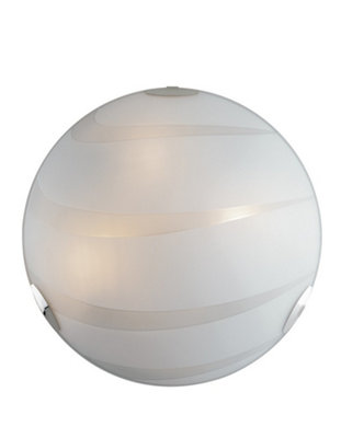 Luminosa Lighting Luminosa 4 Light Flush Ceiling Light Glass White 50Cm from B&Q