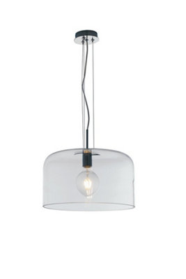 Luminosa Lighting Luminosa Gibus Glass Dome Ceiling PendantClearE27 from B&Q