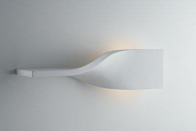 Luminosa Lighting Luminosa Piroette Flush Paintable Plaster Wall LightWhiteR7S from B&Q