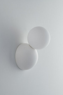 Luminosa Lighting Luminosa Kiss Plaster Globe Wall Light WhiteG9 from B&Q
