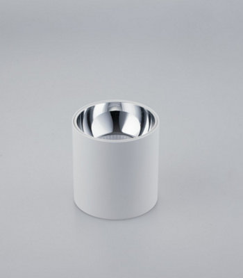 Luminosa Lighting Luminosa Mig Led Surface Mounted Downlight WhiteChrome 2000Lm 3000K 11.4X11.7Cm