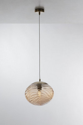 Luminosa Lighting Luminosa Nereide Globe Glass Ceiling PendantChampagneE27 from B&Q