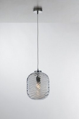 Luminosa Lighting Luminosa Nereide Glass Ceiling PendantBlueE27 from B&Q