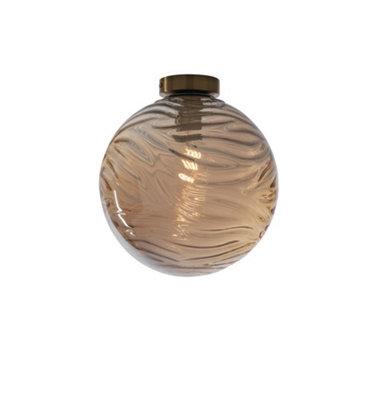 Luminosa Ing Luminosa Nereide Globe Flush Ceiling Champagne, E27 Light