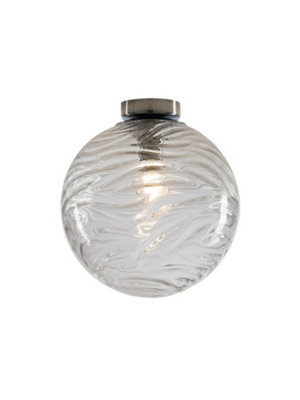 Luminosa Lighting Luminosa Nereide Globe Ceiling Light Transparent 25X27.4Cm from B&Q
