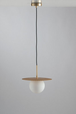 Luminosa Lighting Luminosa Chaplin Globe Ceiling PendantSatin GoldG9 from B&Q