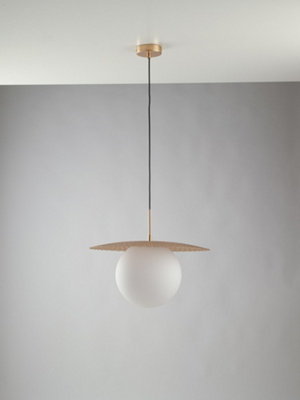 Luminosa Lighting Luminosa Chaplin Globe Ceiling PendantSatin GoldE27 from B&Q