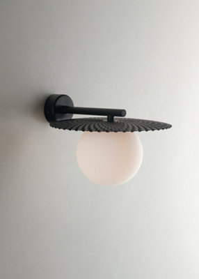 Luminosa Lighting Luminosa Chaplin Globe Wall LampBlackG9 from B&Q