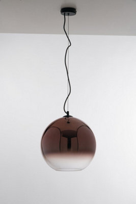Luminosa Lighting Luminosa Marte Globe Dome PendantCopperClearE27 from B&Q
