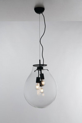 Luminosa Lighting Luminosa Azuma Globe Ceiling Pendant BlackE27 from B&Q
