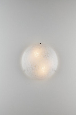 Luminosa Lighting Luminosa Esagram Decorative Flush Ceiling LightWhite GlassE27 from B&Q