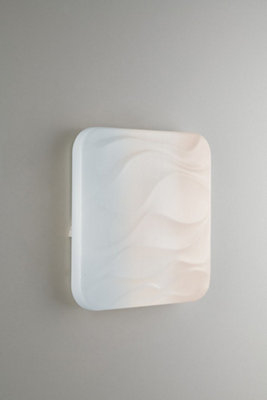 Luminosa Lighting Luminosa Wave Integrated Led Dimmable Flush Ceiling LampStar Dust Effect, from B&Q