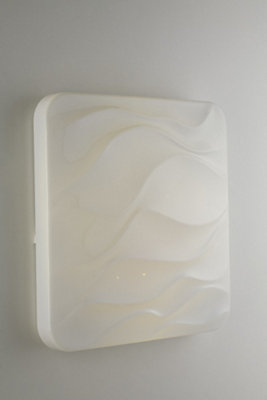 Luminosa Lighting Luminosa Wave Integrated Led Dimmable Flush Ceiling LampStar Dust Effect, from B&Q