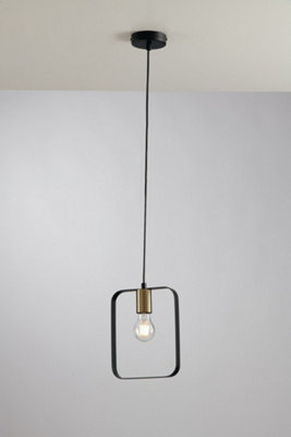 Luminosa Lighting Luminosa Smith Twin Ceiling Pendant Light FrameBrushed GoldE27 from B&Q
