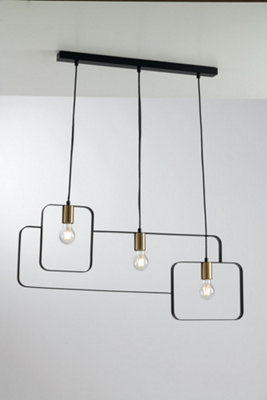 Luminosa Lighting Luminosa Smith Bar Ceiling PendantBrushed GoldE27 from B&Q