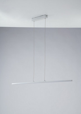 B&Q -  Luminosa Shanghai Integrated Led Linear Bar PendantWhite Opal4000K