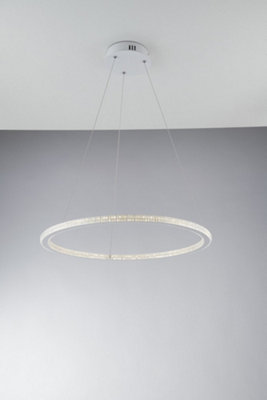 Luminosa Lighting Luminosa Bryant Integrated Led Circular Crystal Pendant Light4000K from B&Q