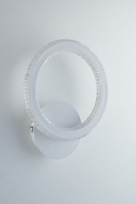 Luminosa Lighting Luminosa Bryant Integrated Led Circular Crystal Wall Lamp4000K from B&Q