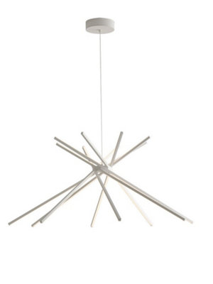Luminosa Lighting Luminosa Shanghai Led Pendant Ceiling Light White 2860Lm 3000K 113X51.5Cm from B&Q