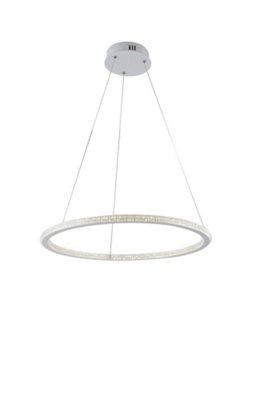 Luminosa Lighting Luminosa Bryant Led Ring Pendant Ceiling Light White 3265Lm 3000K 60X2Cm from B&Q