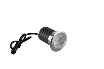 Luminosa Lighting Luminosa Runner Outdoor Led Recessed Floor & Decking NickelIp67 390Lm Rgbw 7.5X8.5Cm