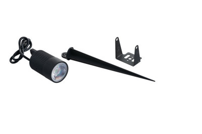 Luminosa Lighting Luminosa Target Outdoor Led Aluminium Flood Light With Spike Included Black Ip67 Rgb 4000K