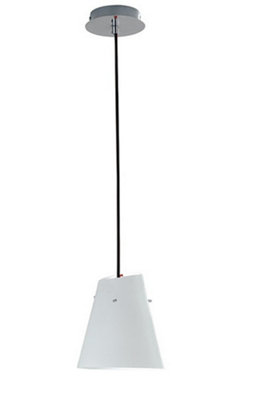 Luminosa Lighting Luminosa Ermes Dome Pendant Ceiling Light White Black 18X27Cm from B&Q