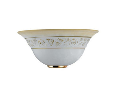 Luminosa Lighting Luminosa Rosy Wall Uplight Amber 30X15Cm from B&Q