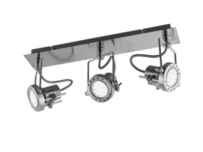 Luminosa Lighting Luminosa Spot Led 3 Light Spotlight Bars Nickel 400Lm 2700K 45X16Cm from B&Q