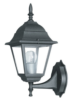 Luminosa Lighting Luminosa Roma Outdoor Up Wall Lanterns BlackIp44 19.5X35X14.6Cm from B&Q