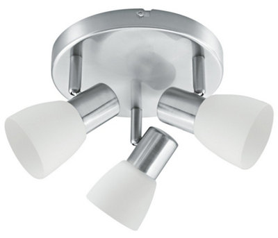 Luminosa Lighting Luminosa Spot 3 Light Adjustable Spotlight Clusters Nickel 21X13Cm from B&Q