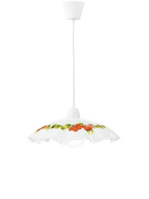 Luminosa Lighting Luminosa Ribes Dome Pendant Ceiling Light White 42X30Cm from B&Q