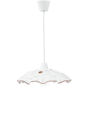 Luminosa Lighting Luminosa Victoria Dome Pendant Ceiling Light White 42X30Cm from B&Q