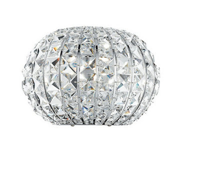 Luminosa Lighting Luminosa Concert Wall Light ChromeK9 Crystals 25X17.5Cm